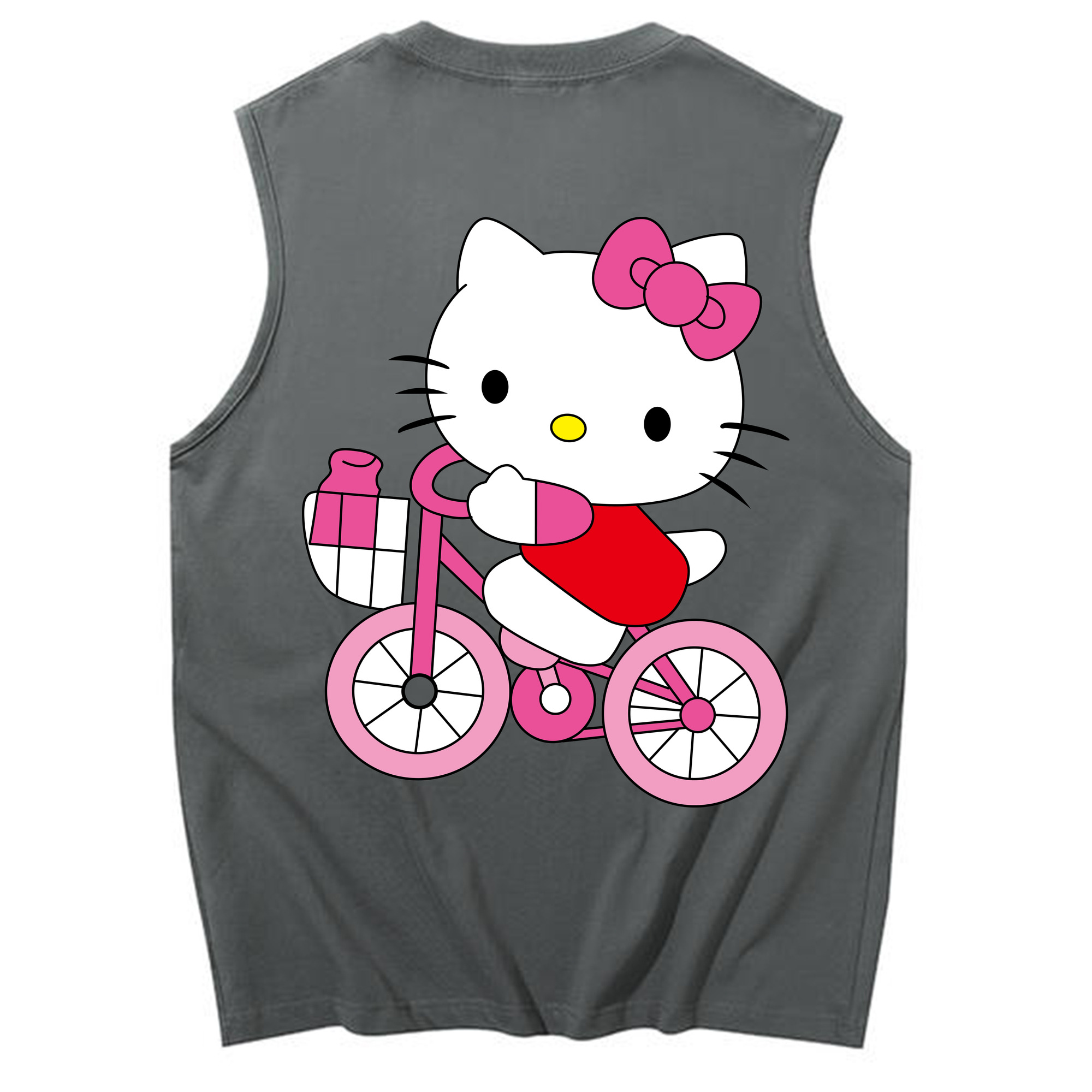 （画像用） Hello Kitty ハローキティ コットン100％タンクトップ（背面プリント）